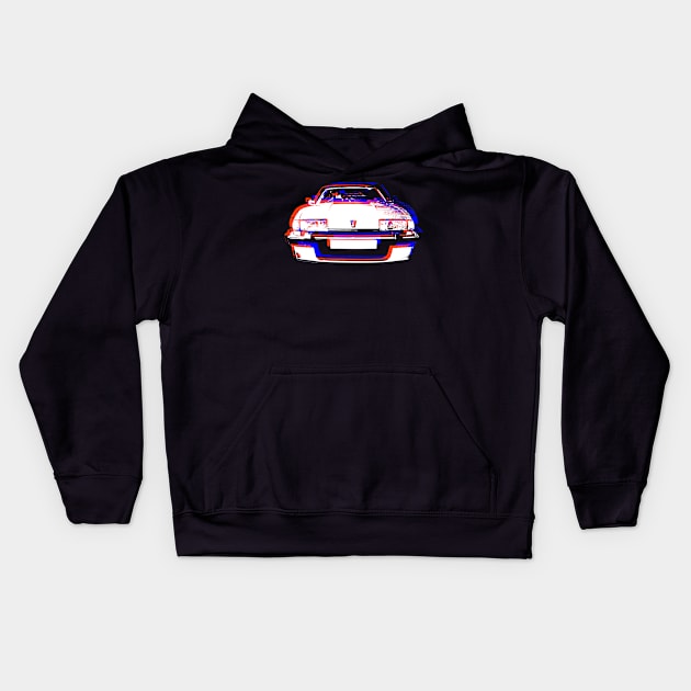 Rover SD1 1980s British classic car monoblock red white blue Kids Hoodie by soitwouldseem